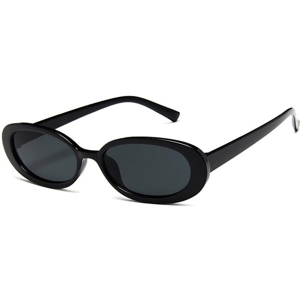 Gafas De Sol Ovaladas Vintage Mujer Marca De Lujo DiseñAdor Gafas De Sol Ovaladas PequeñAs Retro Gafas Negras Rojas Gafas De ProteccióN Para Mujer As Picture Black-image