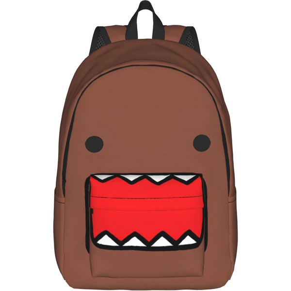 Meme Domo Kun Mochila Para Adolescentes Duradera Estudiante Senderismo Viaje MuñEco Anime Mochila Diaria Para Hombres Mujeres PortáTil Bolsas De Lona M-image
