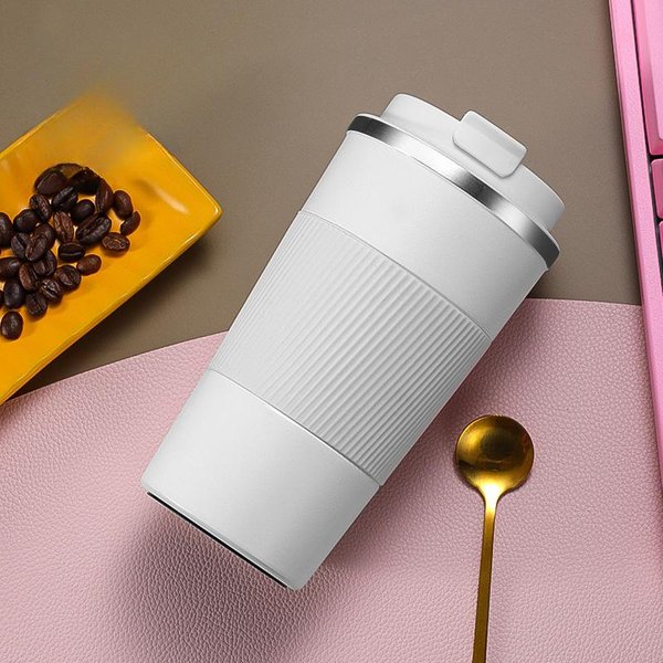 Taza Termo De Acero Inoxidable, Termo A Prueba De Fugas, Taza De Café Al VacíO, Termo De Viaje, Taza Aislada, Botella De Agua 500Ml-image