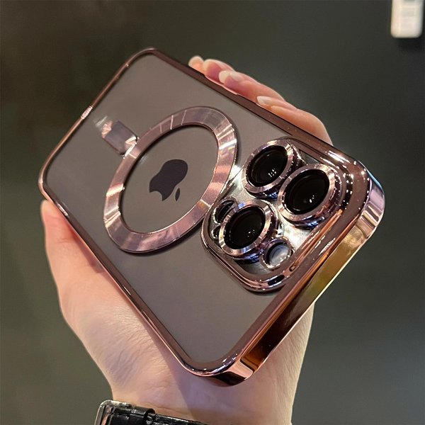 Luksusowe Etui Z PowłOką Magnetyczną Do łAdowania Bezprzewodowego Magsafe Iphone 11 12 13 14 15 16 Pro Max Plus, Odporne Na WstrząSy, Silikonowe Etui For Iphone 16 Pro-image