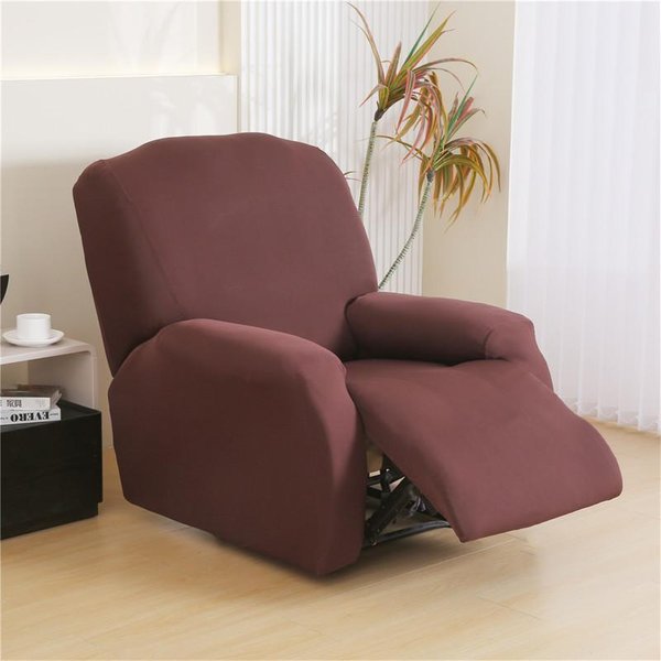 4 Piezas/Juego Funda Para Sofá Reclinable EláStica Color SóLido Fundas Para SillóN Lazy Boy Fundas Para Sofá Para DecoracióN De Sala De Estar 1-Seater-image