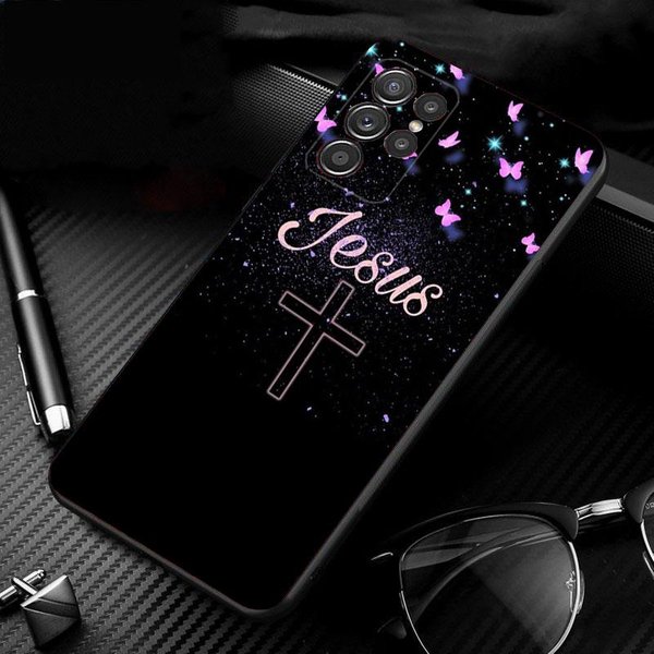 Etui Na Telefon Jezus Dla Samsung S26 S25 S24 S23 S22 Ultra S23 S22 S25 Plus S24 FE S26Edge S26 Edge Black-image