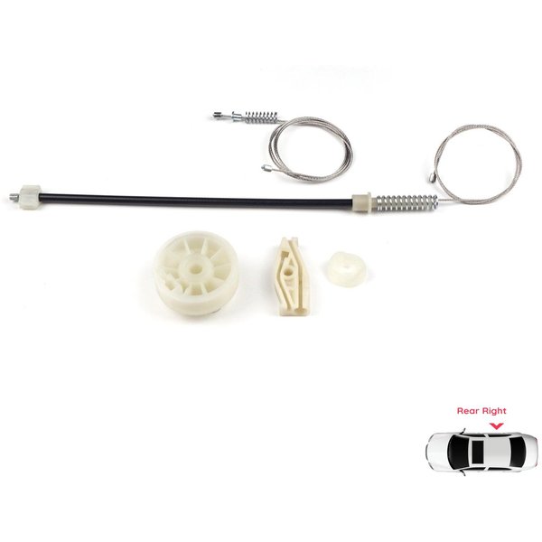 BWR913 Kit De ReparacióN De Elevalunas Trasero Derecho Para Peugeot 206 CC 2D T16 2000-2008 Coupé Cabrio De 2 Puertas 922458-image