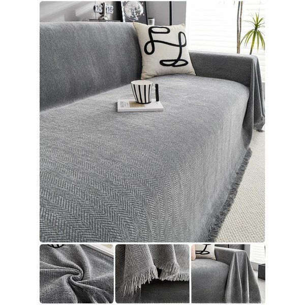 Nueva Funda Impermeable Anti ArañAzos De Gato Para Sofá Muebles Cubierta De Sofá Crema Funda De Sofá Toalla Textil Cubierta Cuatro Estaciones Cubierta Total Universal 180X180Cm71X71Inch-image