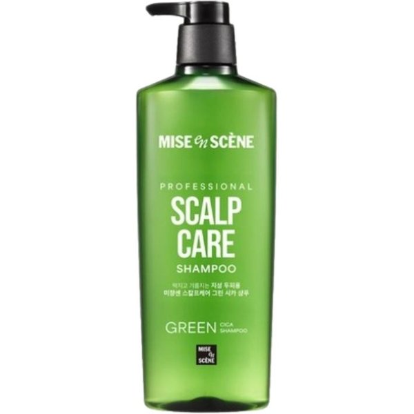 Mise En ScèNe Szampon Do PielęGnacji SkóRy GłOwy Zielona Herbata – 680 Ml | KoreańSki Szampon Do SkóRy GłOwy SkłOnnej Do PrzetłUszczania, ChłOdząCy Mentol I Zapach Zielonych KwiatóW 680Ml Green-image