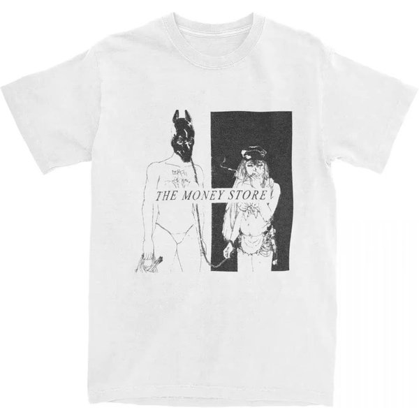 MęSka Damska Koszulka Death Grips The Money Store ŚMieszna BawełNiana Koszulka Z KróTkim RęKawem Letnia Vintage Z OkrąGłYm Dekoltem Casual DużY Rozmiar Koszulka 5XL Black-image