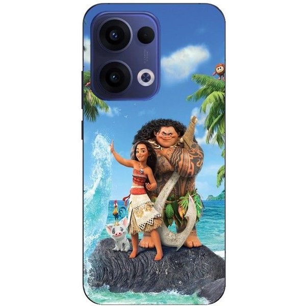 Coque De TéLéPhone - Maniacase - Oppo Reno 13 5G - Vaiana 2 - Silicone - Souple Negro-image