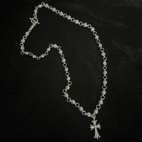 Collar De Cruz Retro Europeo Y Americano Para Hombre, Callejero, Hip-Hop, Marca De Moda, Collar Con Colgante De Cruz, Cadena Hecha A Mano, Accesorios Para Parejas 65Cm-image