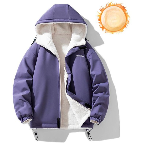 Abrigo Acolchado De AlgodóN De Invierno De Doble Cara De Moda Para Hombre, Abrigo Con Capucha De Color SóLido Para Hombre 3XL Gray-image
