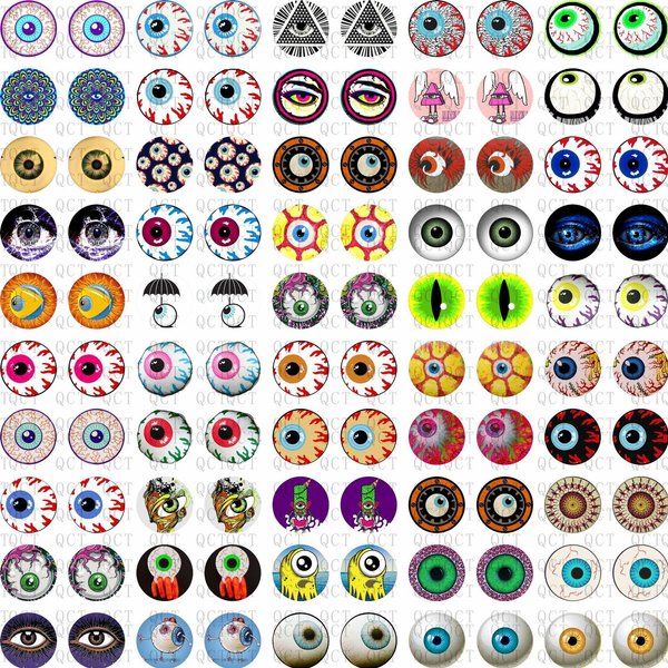 50 Szt. 6 8 10 12 Mm Szklane Oczy Dla Lalek OkrąGłE Oczy Smoka Kota W Parach PłAskie Kaboszony Dekoracja Brelok Akcesoria DIY 8Mm-image