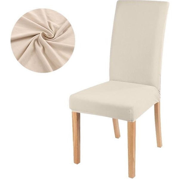 1 /2 /4 /6 -Uds Fundas EláSticas Para Sillas Para Comedor Funda Para Silla De Color SóLido Funda Para Asiento Para Silla De Comedor Lavable ExtraíBle 4-Pcs-image