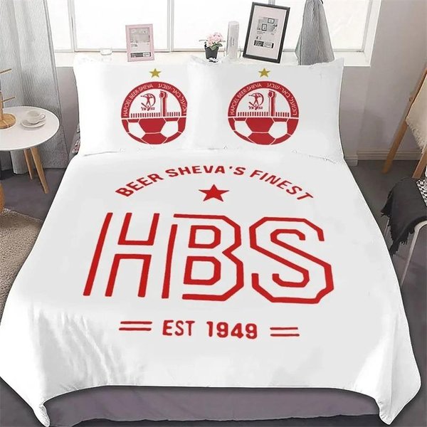 ColeccióN De Ropa De Cama Hapoel Beer Sheva Funda NóRdica Colcha ColeccióN De Cama Funda De Colcha Funda De Almohada TamañO King Queen Twin NiñOs NiñAs Adultos 70X133Cm 2Pcs-image