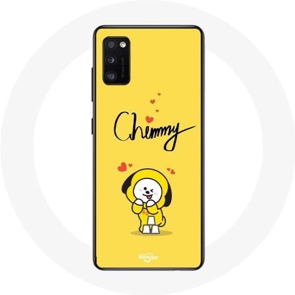 Funda Para Samsung Galaxy A41 BTS Bangtan Boys BT21 Chimmy Jimin Fondo Amarillo-image