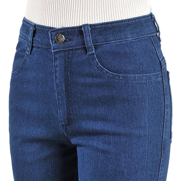 Pantalones Vaqueros EláSticos De Cintura Alta Para Mujer, Pantalones Vaqueros Rectos Sueltos, Pantalones De Talla Grande Para Primavera Y OtoñO 30 Azul-image