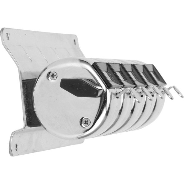 Contador MecáNico Metal Manual Clicker 4?Contador De 5 DíGitos Unidades Acero Inoxidable Herramientas De FerreteríA White-image