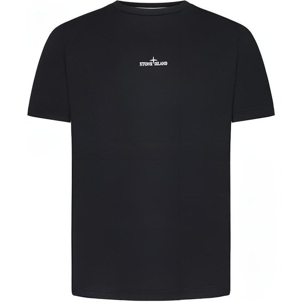Camiseta Negra Bordada Stone Island Para Hombre Tops 79152NS82-V0029 Xxxl Black-image