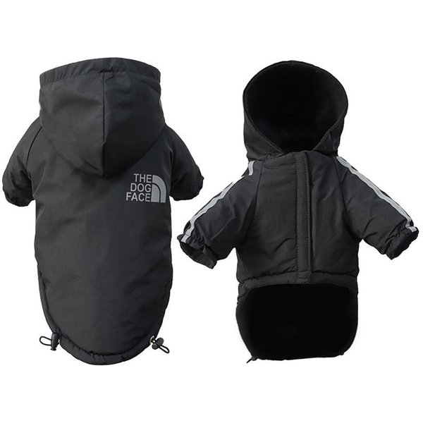 Ropa Impermeable Para Perros, Abrigo Reflectante Para Mascotas, Para Perros PequeñOs Y Medianos, Chaquetas De Forro Polar CáLidas De Invierno Para Perros, Impermeable Para Cachorros, Traje Para Chihuahua S Negro-image