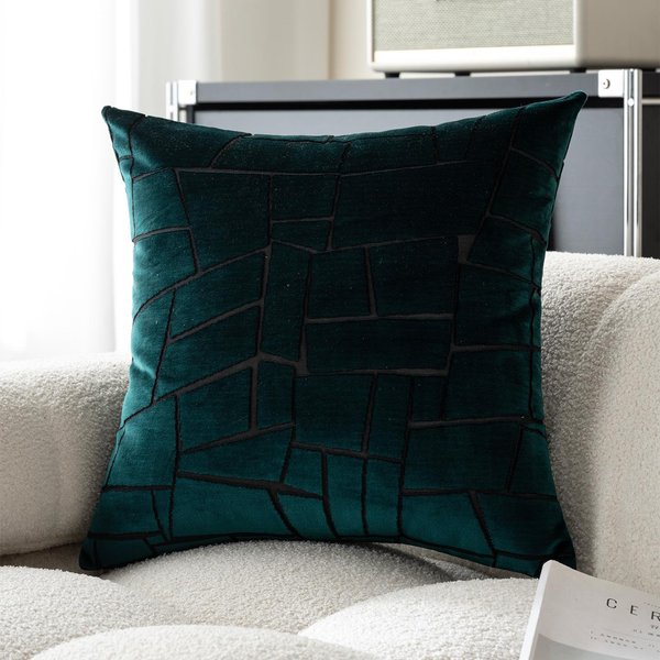 30X50/45X45/50X50Cm Funda De CojíN Decorativo De Terciopelo Cortado Estampado GeoméTrico NóRdico Funda De CojíN Lumbar DecoracióN Funda De Almohada Decorativa Para El Hogar 50X50Cm-image