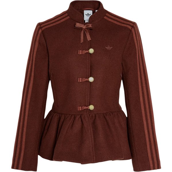 Adidas Originals AñO Nuevo FW25 Nuevo Estilo Chino DefinicióN De Cintura Deportivo Rayado Ajustado Chaqueta Mujer Chaquetas KR5069 L-image