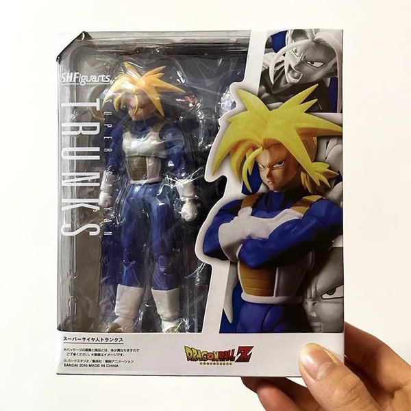 SHF Dragon Ball Z Figura Super Saiyan Trunks Figura De AccióN MóVil PVC ColeccióN Anime Chico Del Futuro Torankusu Figuras Modelo Juguetes-image