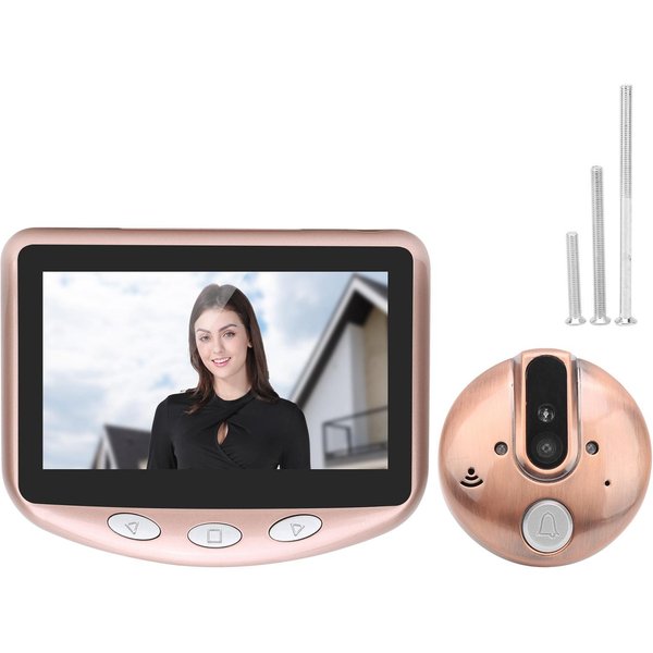 4.3-Calowy Dzwonek Wideo 720P Kamera Wizjera 120 Stopni Szeroki KąT Podczerwień Noktowizja Do Domu-image