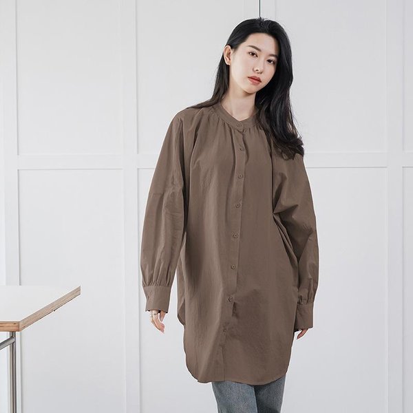 Vestido Camisa De Mujer OtoñO AlgodóN Puro Holgado Casual Camisa Larga Ropa De Mujer L Gray-image