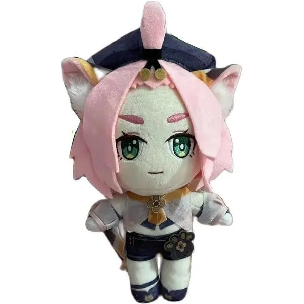 Genshin Impact Diona Cosplay Pluszowa Lalka Zabawka 20Cm Postać Z Anime Urocza MięKka Wypchana Poduszka Prezent Na BożE Narodzenie ŚWięTo DzięKczynienia 20Cm Gray-image