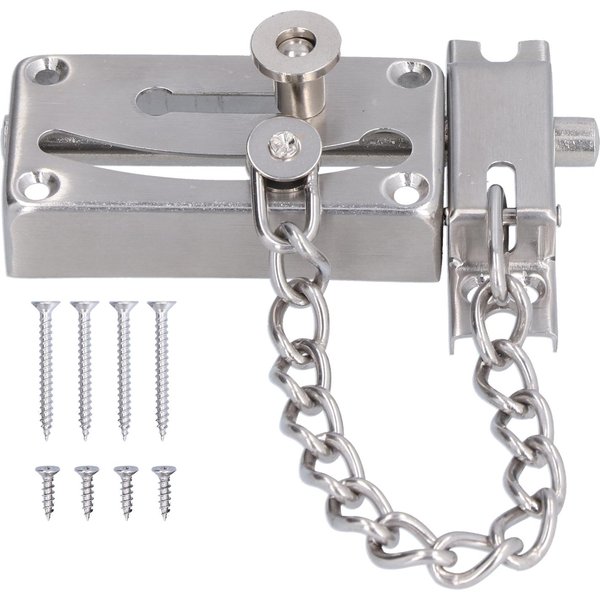 Cerrojo Deslizante Para Puerta Acero Inoxidable Antirrobo Seguridad Cerradura De Puerta Para Hogar Hotel Apartamento-image