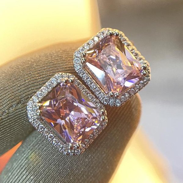 Pendientes De Plata De Ley S925 Con Topacio Rosa, JoyeríA Para Mujer, JoyeríA De Plata De Ley 925 AutéNtica, Aros Para Mujer, Oreja Orecchini Amarillo-image