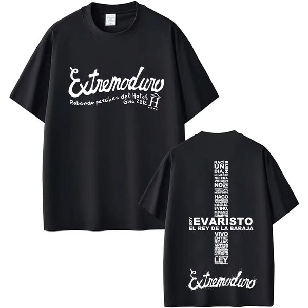 Camiseta Merch ÁLbum Tour Rock Band Extremoduro Hombre Hip Hop Pop MúSica Manga Corta Camisetas Camiseta De AlgodóN Vintage Oversize XL Black-image