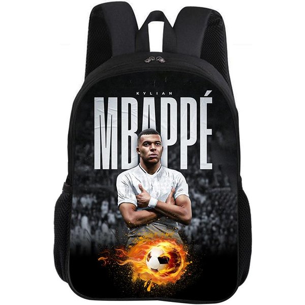 M-Mbappe Tornister Szkolny Gwiazda PiłKi NożNej Plecak DziecięCy Plecak Plecak Modny Tornister PiłKarski Sportowy Plecak Prezent Dla Dzieci-image