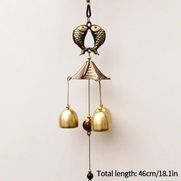 Campanas De Viento Japonesas Hierro Fundido Feng Shui Campanas De Viento Buena Suerte Colgante Colgante Interior Exterior Templo Hogar JardíN DecoracióN-image
