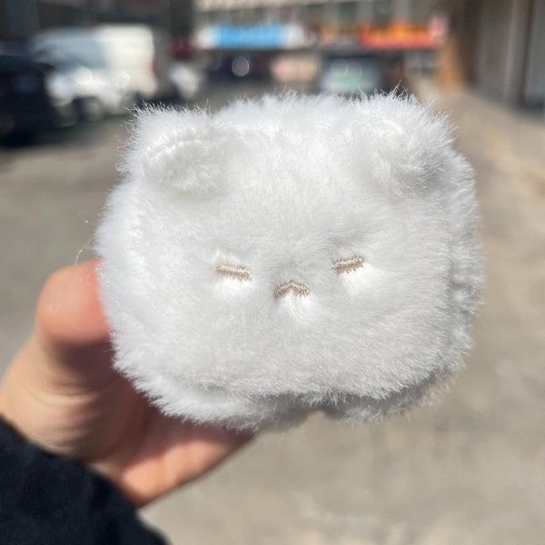Urocze Mini PomarańCzowe Kotki Pluszowe Breloczki Kawaii Puszyste BiałE Kotki Pluszowe Lalki MięKkie Kotki Pluszowe Wisiorki Dekoracja Domu Prezent Urodzinowy BiałY-image