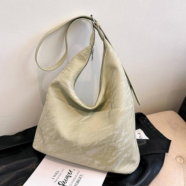 Bolso Nuevo De Cuero Suave Verano Estilo Coreano Bolso Cruzado Tote Bolso De Hombro De Cuero PU Gran Capacidad-image