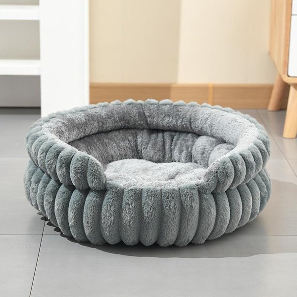 Cama Redonda Para Perro Cama Desmontable Para Mascotas Para Perros PequeñOs Y Medianos Gruesa CáLida Impermeable Nido Para Gatos Casa Para Mascotas Para Todas Las Estaciones Con CojíN ExtraíBle S Size-image