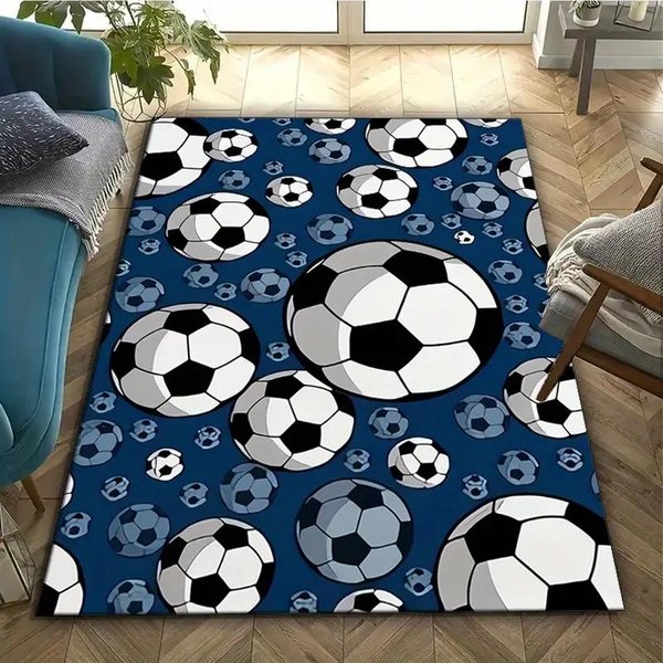 Dywan PiłKa 3D Dywanik PodłOgowy Do Salonu AntypośLizgowy Dywanik Do Sypialni Zmywalny Dekoracja Domowa Przedpokoju Dywanik Do Zabawy Dla Dzieci 50X80CM-image