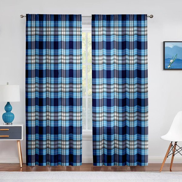 Kratowe Retro Czarne ŻółTe Paskowane Tiulowe ZasłOny Okienne Do Salonu Kuchni Draperie Szyfonowe Do Sypialni Woal Przezroczysta ZasłOna 1 PCS W100Xh250Cm&Grommet Top Gray-image