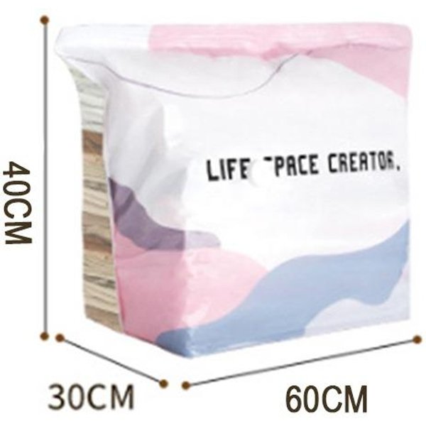 Kompresyjne Worki PróżNiowe Bez Pompki Kostka Press & Seal Kostka Kompresyjna Organizer Do Szafy 40X60X30Cm White-image