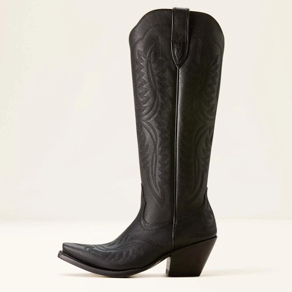 Botas Vaqueras Para Mujer, Hasta La Rodilla, Pantorrilla Media, Estilo Vintage, Estilo Western, Zapatos Casuales De TacóN Para Mujer, TacóN De Bloque Para OtoñO 44 Black-image