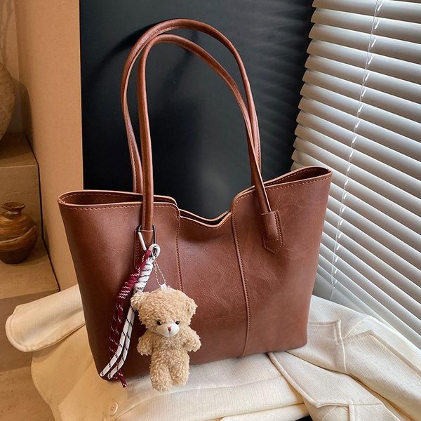Bolso Grande De Capacidad Para Viajes Diarios Para Mujer Bolso Tote Simple Y VersáTil Moda De Nicho De Gama Alta Bolso De Hombro ÚNico Para Mujer-image