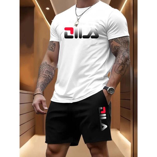 Traje Deportivo De Playa De Verano Para Hombre Casual Al Aire Libre Baloncesto Deportivo CóModo Conjunto De Dos Piezas Con Camiseta Holgada De Moda Y Pantalones Cortos 3XL Gray-image