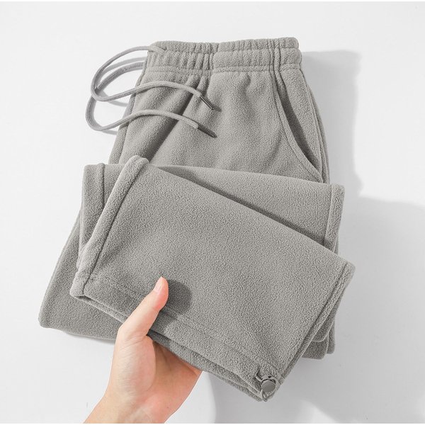 Vintage Grube Zimowe Codzienne Spodnie Polarowe MęSkie Szerokie Nogawki Baggy CiepłE Spodnie Dresowe MęSkie Rysunkowe Joggersy Spodnie Jesienne 3XL Gray-image