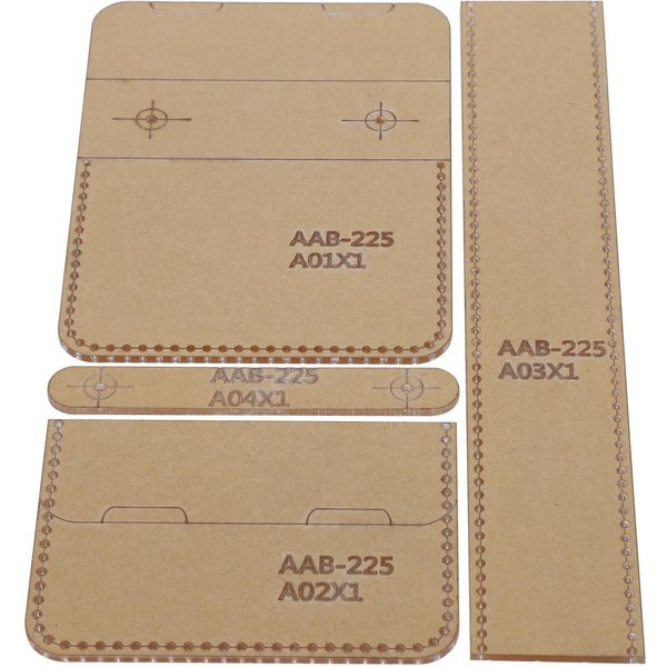 4 Piezas Plantilla AcríLica DIY PatróN De Cuero Monedero Billetera Molde Herramientas De Manualidades Accesorios-image