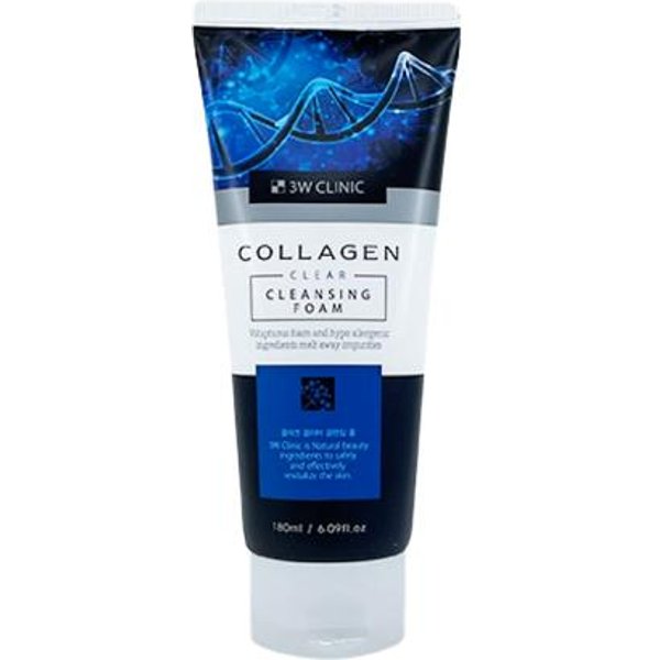 3w Clinic Kolagen Clear Pianka OczyszczająCa 180Ml (3 Opcje) #1Pcs Blue-image