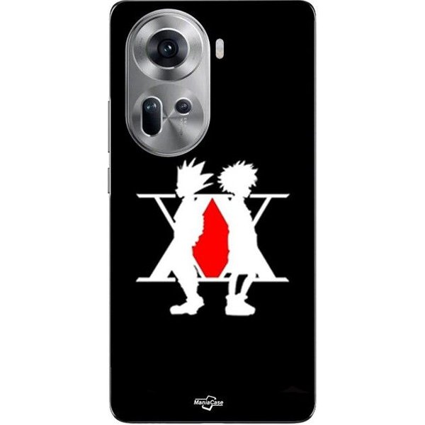 Coque De TéLéPhone - Maniacase - Oppo Reno 11 5G - Silicone - Souple - Anime Otaku Negro-image
