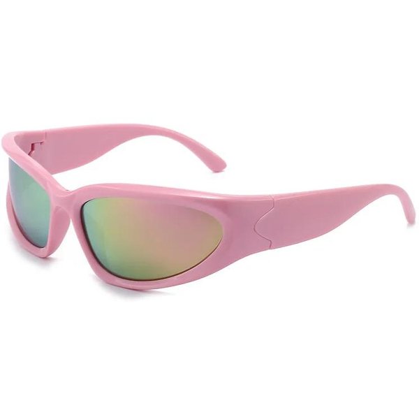 Nowe Y2K Sportowe Punkowe Okulary PrzeciwsłOneczne Damskie Designerskie Kwadratowe Gogle MęSkie Luksusowe Okulary PrzeciwsłOneczne UV400 Kolorowe Lustrzane Modne Okulary As Shown In The Figu-image