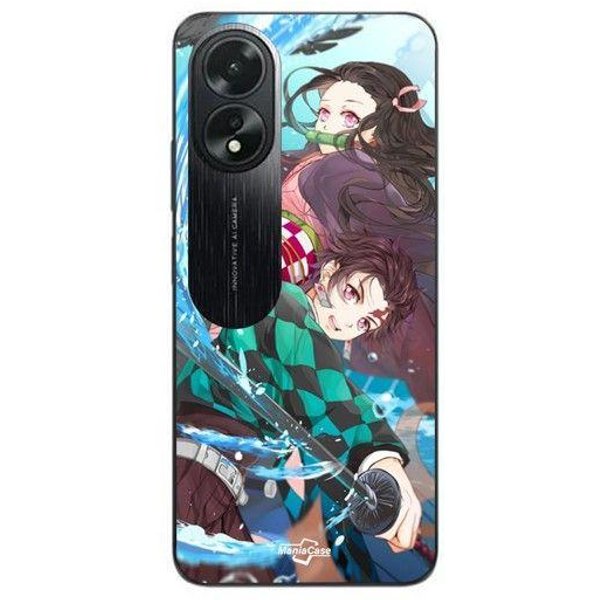 Coque Pour Oppo A58 Demon Slayer Tanjiro Kamado 8 Maniacase Negro-image