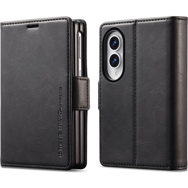 Luksusowy Biznesowy Portfel Z Miejscem Na Karty Etui SkóRzane Do Samsung Galaxy Z Fold8 Fold 8 Odporne Na WstrząSy Book Stand Cienkie Dopasowanie Pokrowiec Rfid Galaxy Z Fold 8-image