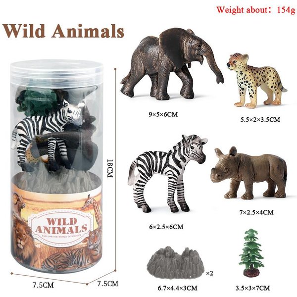 Oenux Animales De ZoolóGico Modelo LeóN TiburóN Abeja T-REX PingüIno Vaca Caballo Gallina Figuras De AccióN Lindo Educativo Miniatura Playset Juguete Para NiñOs Regalo-image