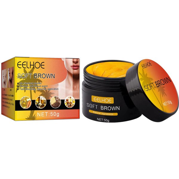 Crema Autobronceadora Eelhoe Cara Cuerpo Bronceador De Larga DuracióN Acelerador Del Bronceado De La Piel ProteccióN Solar Nutritiva LocióN Autobronceadora Natural 50 ML Black-image